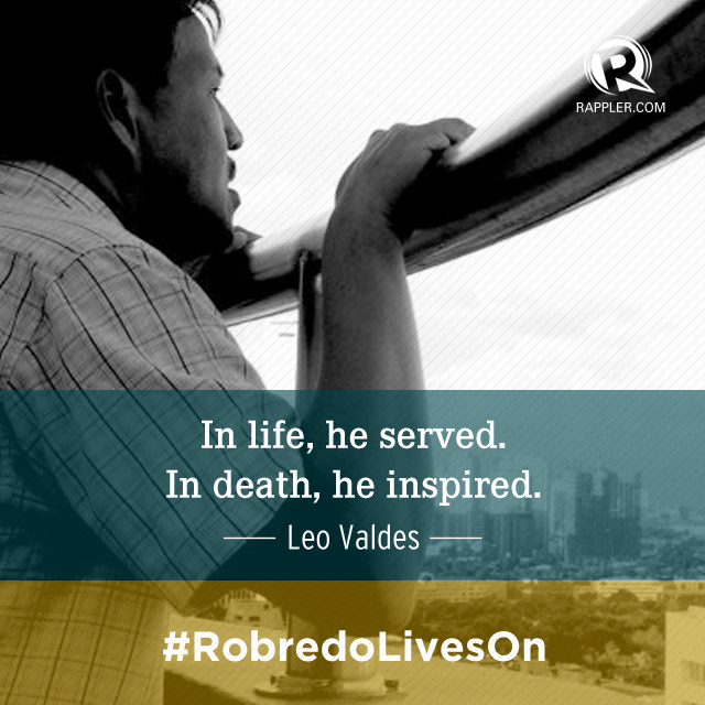 In life, he served. Caption by Leo Valdes. Image by Jessica Lazaro