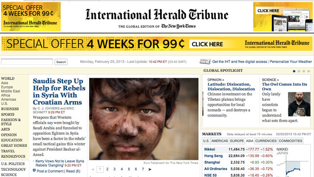 Screenshot from global.nytimes.com