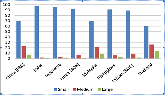 Figure 1. Share of Total Establishments by Enterprise Size-Groups (%).