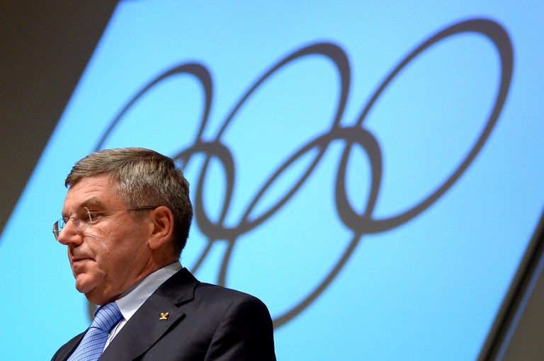 FULL REVIEW. IOC chief Thomas Bach wants to see improvement with the WADA. File photo by AFP / Fabrice Coffrini