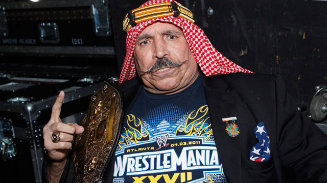 CAMEL CLUTCH: WWE legend Iron Sheik poses backstage at Power 96.1's Jingle Ball 2013 at Philips Arena on December 11, 2013 in Atlanta, Georgia. Photo by Ben Rose/Getty Images/AFP