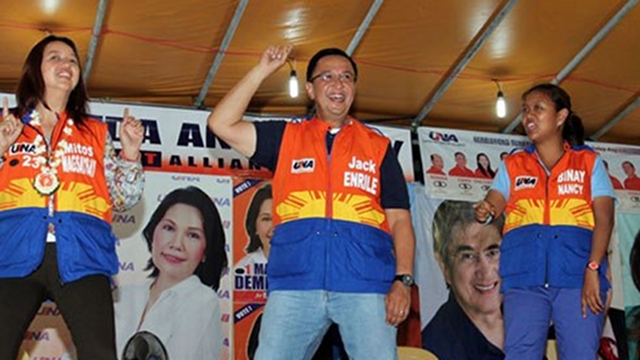 CATCHY JINGLE. In sorties and ads, Cagayan Rep Jack Enrile uses a catchy jingle and an accompanying dance to get people’s attention. File photo from Enrile’s Facebook page 