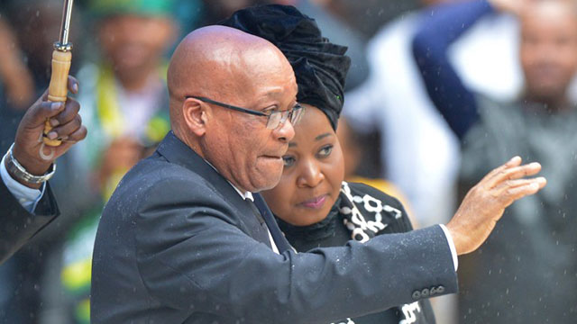 BOOED. South African Pres. Jacob Zuma arrives for the memorial service of South African former president Nelson Mandela at the FNB Stadium (Soccer City) in Johannesburg on December 10, 2013. Photo by Alexander Joe/AFP