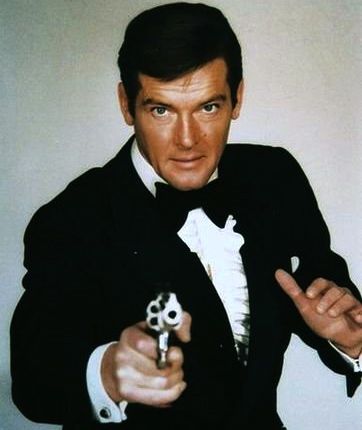 ROGER MOORE AS JAMES Bond 007. Image from Facebook