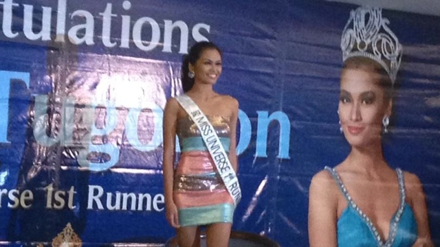 MISS UNIVERSE. 1st runner-up Janine Tugonon is home. Photo from Twitter account of Eric Tayag