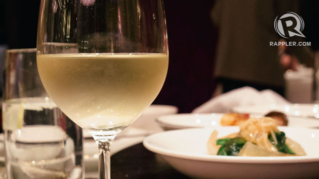 SWEET RIESLING. White wine goes perfectly with the seafood set. Photo by Krista Garcia