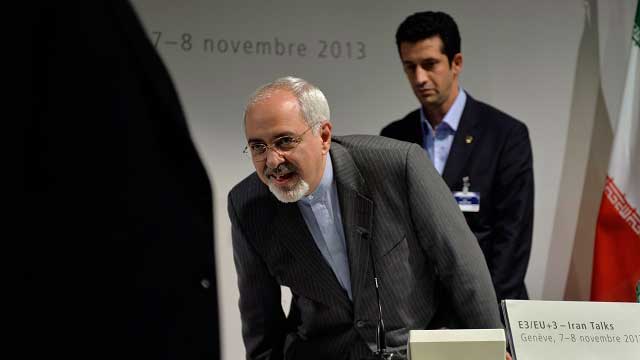 BLAME GAME. Iranian Foreign Minister Mohammad-Javad Zarif, briefs to media after the closing of the fourth day of closed-door nuclear talks, during a press conference at the CICG, in Geneva, Switzerland, early 10 November 2013. Photo by EPA/MARTIAL TREZZINI