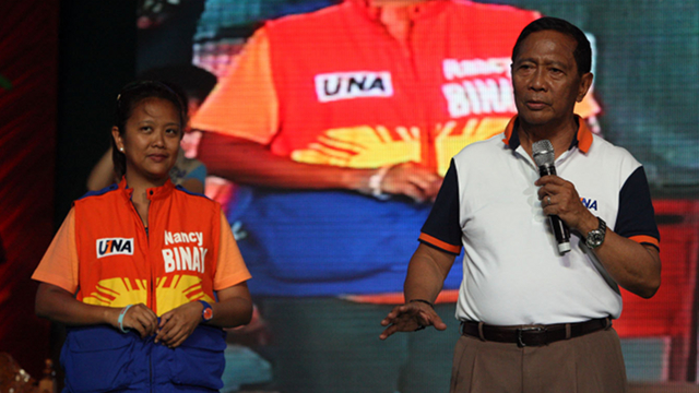 PROUD PATRIARCH. Vice President Jejomar Binay compares his daughter, Nancy, to Margaret Thatcher, saying like Britain’s Iron Lady, she is the mother of twins. File photo courtesy of UNA Media Bureau 