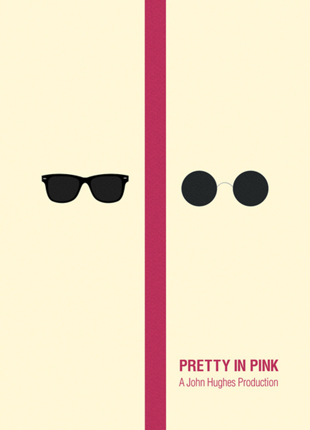 Lazaro's conceptual poster for John Hughes' 1986 teen rom-com 'Pretty in Pink'