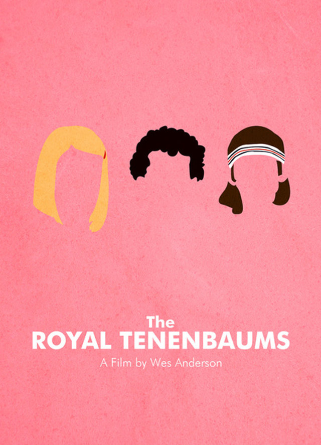 Jessica Lazaro's conceptual poster for Wes Anderson's offbeat 'dramedy,' 'The Royal Tenenbaums' (2001)