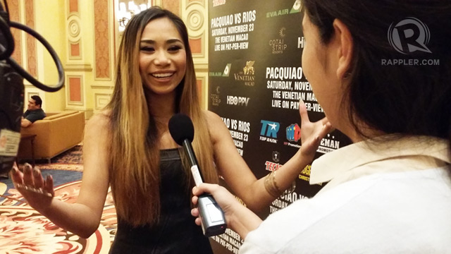 ALL SMILES. Thrilled to be in Macau, Jessica Sanchez predicts a Manny Pacquiao victory. Photo by Rappler / Michael Josh Villanueva