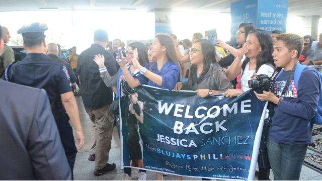 Hardcore fans 'The Blujays' welcome their idol at the airport