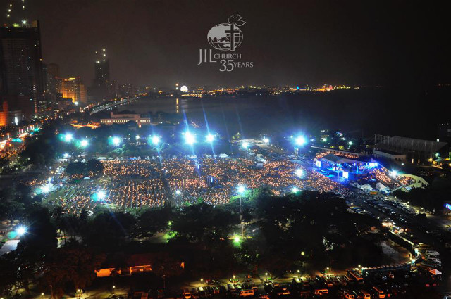 HUGE GATHERING. JIL members fill the Quirino Grandstand on their 35th anniversary. Photo from JIL's Facebook page