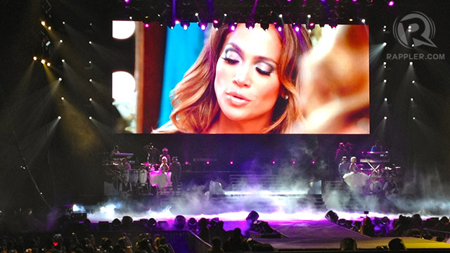 Opening video before JLo appeared onstage for the first time. Photos and video by Kai Magsanoc
