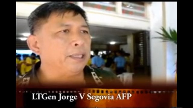 Lt Gen Jorge Segovia. Videograb from the Army's 10th Infantry Division