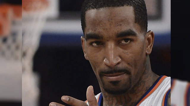 BENCHED. J.R. Smith did not see a single minute of action in the Knicks' win over the Heat. Photo by Andrew Gombert/EPA