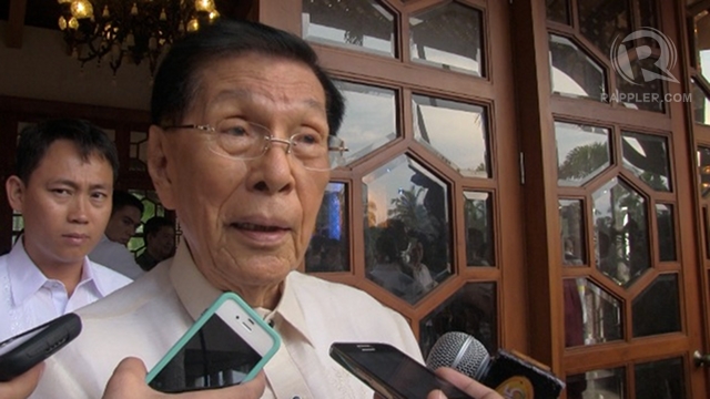 'DISCLOSE FULL FINDINGS.' Resigned Senate President Juan Ponce Enrile calls on the COA to release its full report on lawmakers' pork barrel, saying news reports tagging him in a scam are selective and incomplete. File photo by Rappler/Ayee Macaraig 