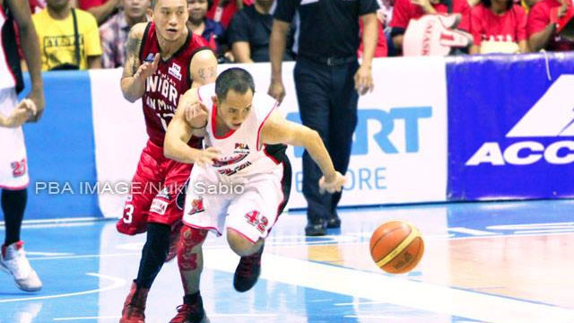 CHAMPIONS AGAIN. Casio helped put Ginebra away in the fourth. Photo by PBA Images/Nuki Sabio.