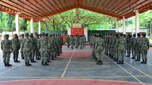 AFP 3rd Marine Brigade arrives in Palawan on Friday, September 28. Photo courtesy of AFP WestCom