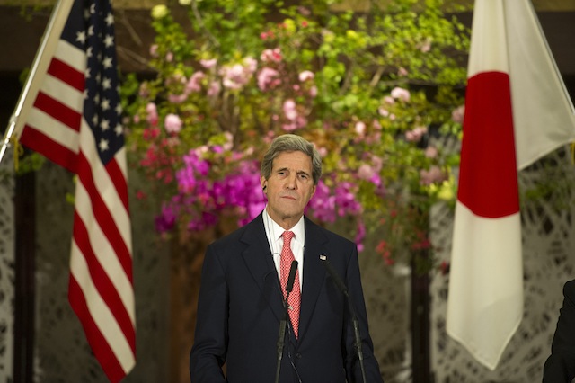 U.S. Secretary of State John Kerry addresses the media in Tokyo, Japan, on April 14, 2013. State Department photo by William Ng/Public Domain