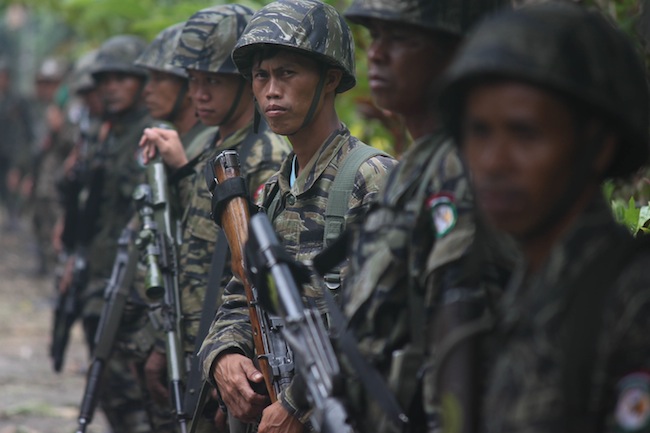 MILF fighters inside Camp Darapanan in Maguindanao. File photo by Karlos Manlupig.