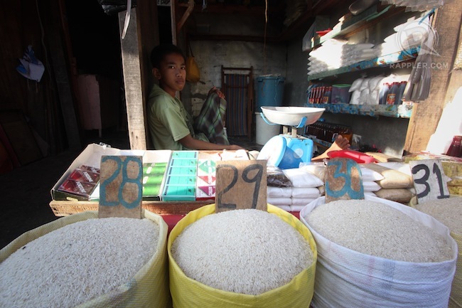 Rice being sold at a store in Bongao, Tawi-Tawi. RAPPLER/Karlos Manlupig