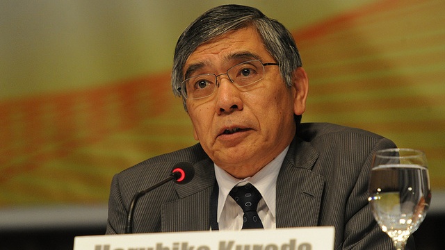 Haruhiko Kuroda, president of the Asian Development Bank, at the closing press conference of the ADB's 45th Annual Meeting, May 2012. Photo courtesy of the ADB.