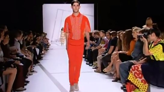 A SCREEN GRAB FROM the Lacoste Spring 2013 show posted on YouTube (newyorkfashionweektv)
