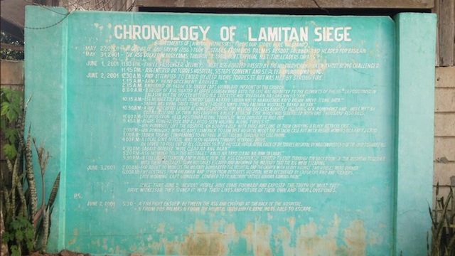 HISTORY: Lamitan is the site of the deadly 2001 siege by the Abu Sayyaf Group. File photo by Carmela Fonbuena/Rappler