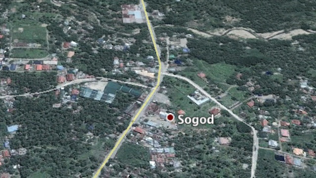 IMPASSABLE ROAD. Satellite image of the affected area from Google Maps
