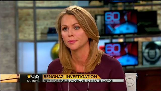 MEA CULPA. CBS News correspondent Lara Logan during an interview on "CBS This Morning" in New York, 8 November 2013. Frame grab courtesy of CBS News