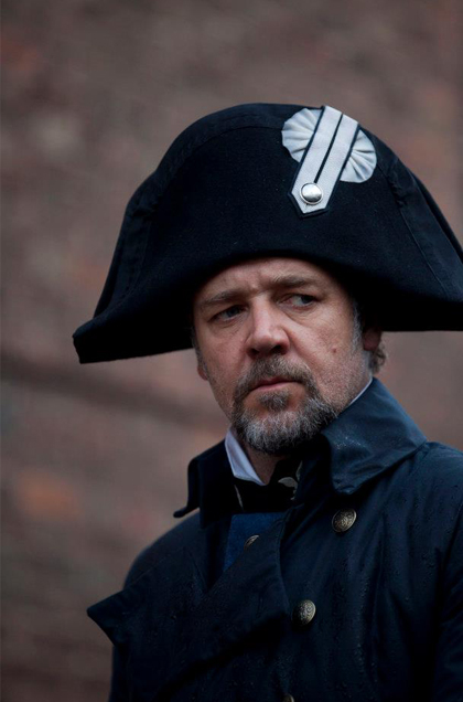 NO ESCAPE from Inspector Javert played by Russell Crowe. Photo from the movie's Facebook page