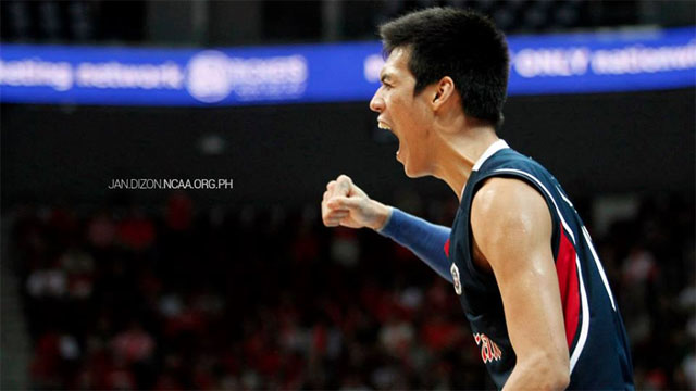 LOUDER THAN A ROAR. The Knights upended the Lions in their matchup. Photo by NCAA.org.ph/Jan Dizon.