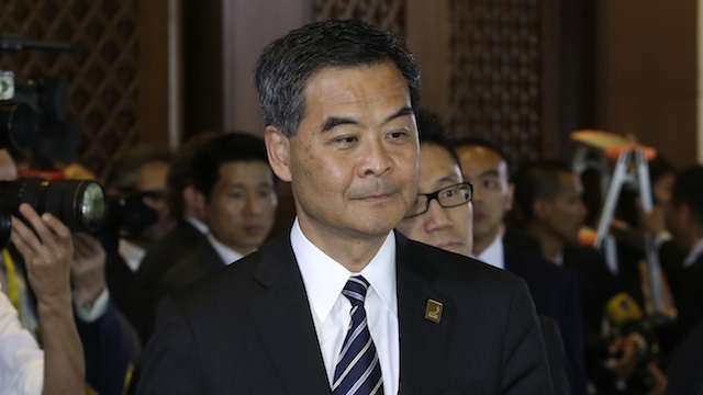APOLOGY OR FACE SANCTIONS. In this file photo, Hong Kong Chief Executive Leung Chun-ying arrives to attend the Leaders Retreat during the Asia-Pacific Economic Cooperation (APEC) forum in Bali, Indonesia, 07 October 2013. EPA/Dita Alangkara/Pool