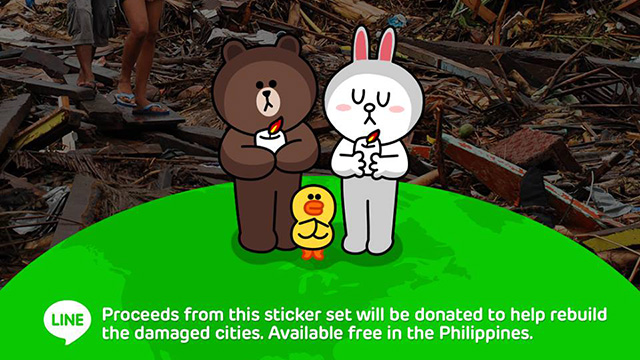 COMMUNICATING AID. Line, Viber, and other services are providing their services for free to help Filipinos contact each other. Image from LINE