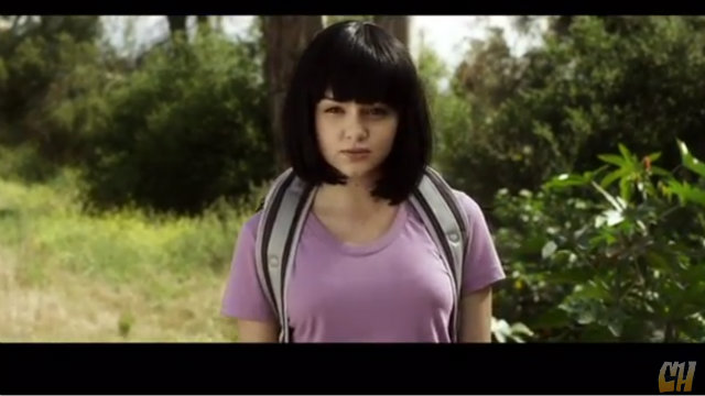 HOLA MIS AMIGOS. Live action Dora the explorer is coming your way. Screengrab from the Fake trailer by collegehumor