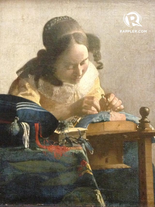 ZOOM IN. The Lacemaker shows detailed brushwork despite its small size