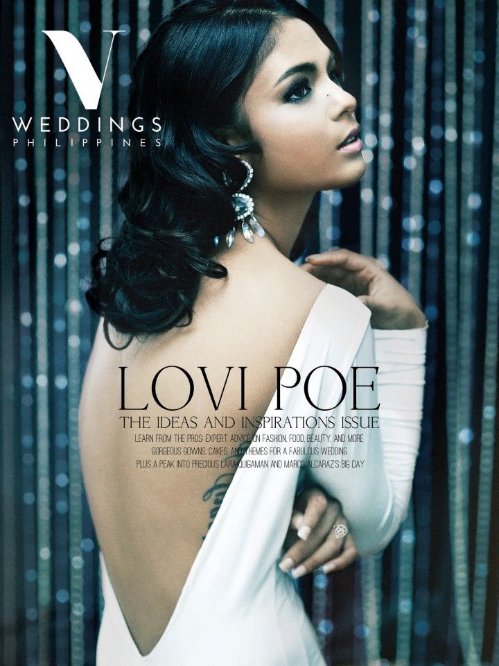 HER FIRST WEDDING MAG COVER. Lovi on the cover of V Weddings magazine, photographed by Cholo dela Vega