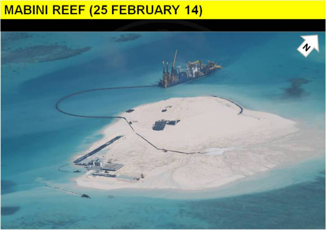 A YEAR LATER. China's construction activities become more apparent on February 25, 2014. Photo courtesy of DFA