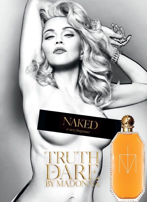 COMFY IN HER SKIN. Madonna channels super confidence in her new fragrance ad. Image from the Madonna Facebook page