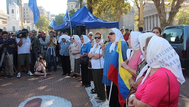 SEEKING JUSTICE. The mothers of Argentinians who 'disappeared' during the years of military rule still meet every Thursday at the Plaza de Mayo in Buenos Aires to remember their lost children. Photo from the association's Facebook page