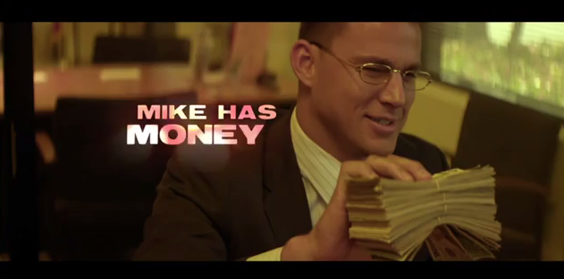 CHANNING TATUM RELIVES HIS former career as a stripper in his latest movie. Screen grab from YouTube