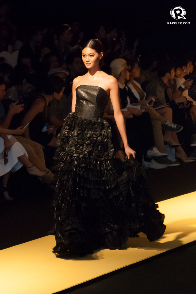 BLACK LADY. This gown by Harley Ruedas puts together sleek lines and ruffles for an ultra-glam look. All photos by Reynard Juanir