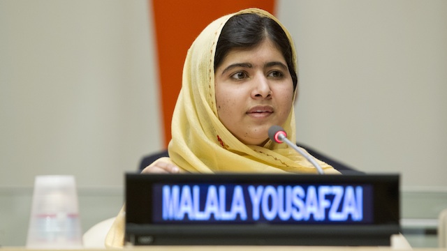 A GREAT HONOR. In this file photo Malala Yousafzai speaks at an event at the United Nations in New York, 25 September 2013. UN Photo/JC McIlwaine