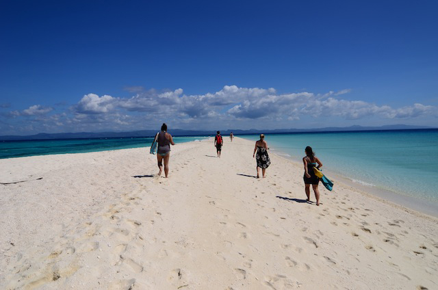 Kalanggaman island's sparkling white sand bars are its main attraction. Photo by Aya Lowe 