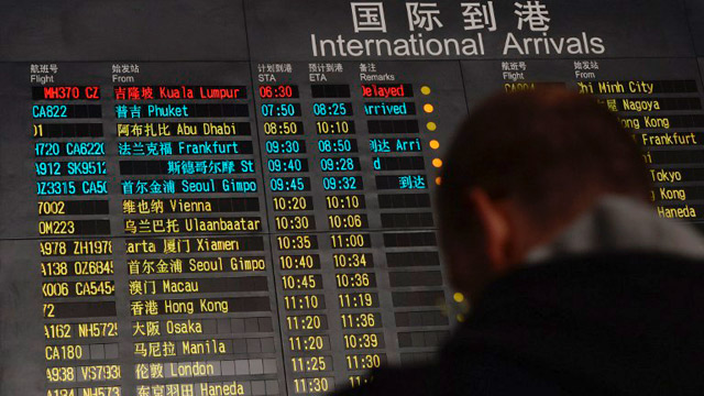 NO HOPE LOST. A file photo showing MH370's status as "delayed" hours after the flight went missing on March 8, 2014. Photo by Mark Ralston/AFP