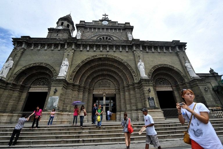 'NO REBUFF' Catholic leaders say their stance against contraception, abortion and gay marriage stands. File photo of the Manila Cathedral. AFP/Noel Celis