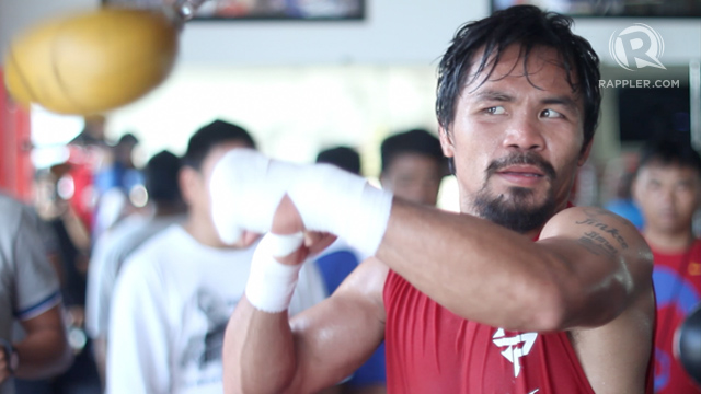 READY FOR MACAU? Manny Pacquiao offers his fight to victims of Typhoon Yolanda. Photo by Adrian Portugal/Rappler