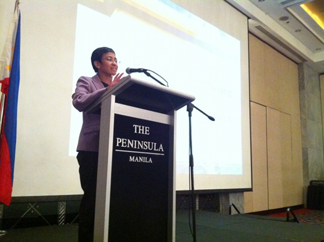 TAKE ACTION. Maria Ressa, who known for her zero tolerance approach to corruption, urged firms to shine a light on bad business practices in the Philippines. 