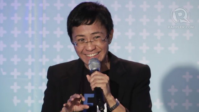 TOGETHER. Rappler CEO Maria Ressa leads the Manila Social Good Summit audience in a unity statement for climate change
